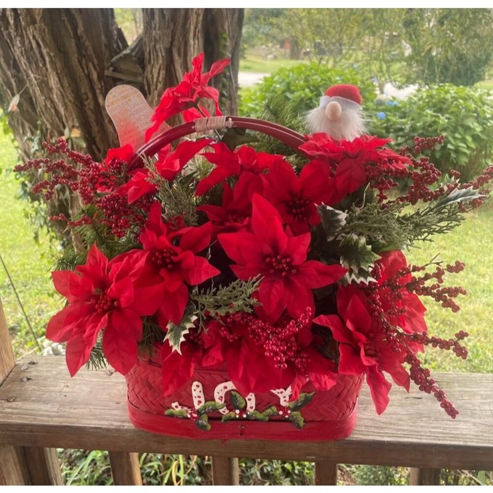 Large Handmade Christmas Flower Arrangement